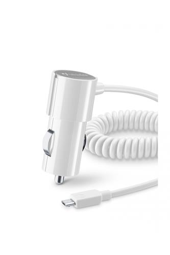 CELLULARLINE Caricabatterie da auto micro USB 1 A Cellular Line bianco